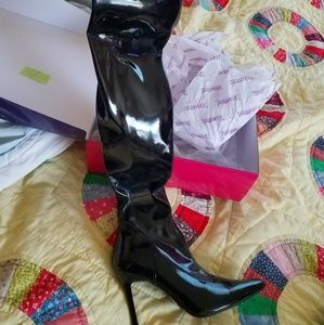 Thigh high PU boots